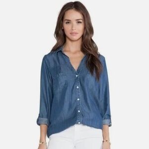 SOFT JOIE DENIM BUTTON DOWN SHIRT